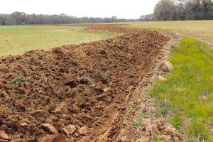 Terrace built by AMCO TJ3 Terracing Plow